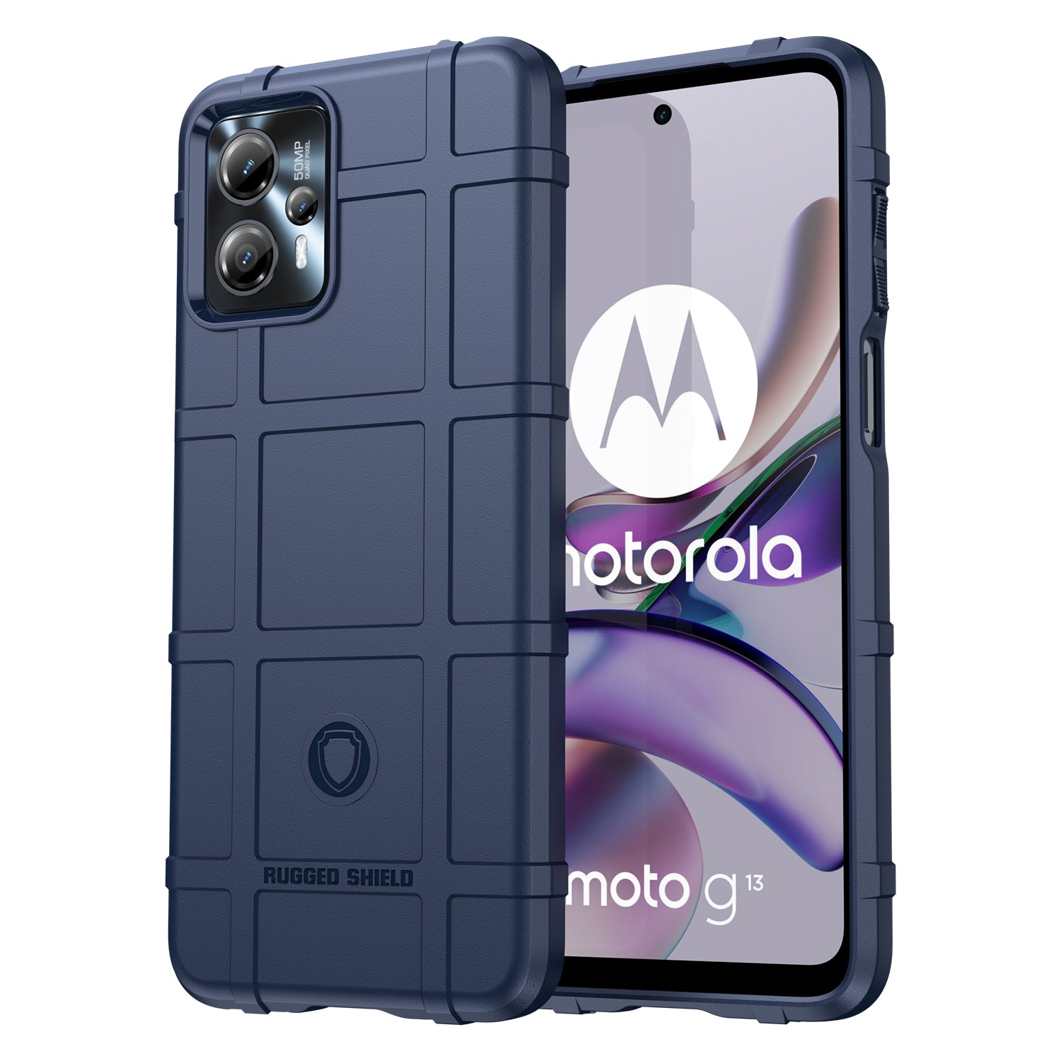For Motorola Moto G13 4G G23 4G Shockproof Soft TPU Phone Cover Case Rugged Square Grid Texture Phone Protector For Motorola Moto G13 4G G23 4G Shockproof Soft TPU Phone Cover Case Rugged Square Grid Texture Phone Protector